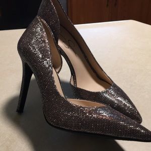 Jessica Simpson multi bronze sparkle pumps